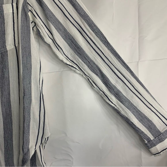 Lucky Brand Striped Cotton-Blend Button-Up Shirt, size SP - Picture 5 of 10